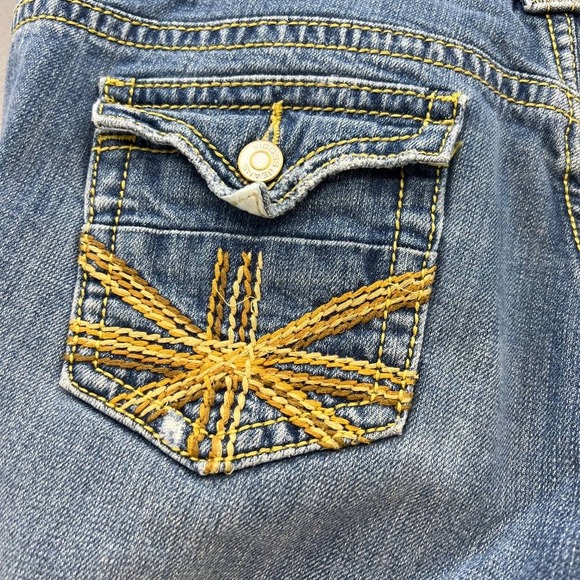 Vigoss Pants - Vigoss Women's Denim Shorts Size 13/14 Embroidered Button Flap Pockets